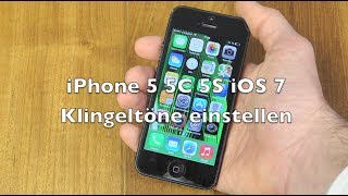 iPhone 5 5C 5S iOS 7 Anleitung Klingeltöne und Audionachrichten einstellen [upl. by Shevlo]