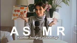 ASMR  October budget planning 💸 Planowanie budżetu październikowego [upl. by Dinerman]