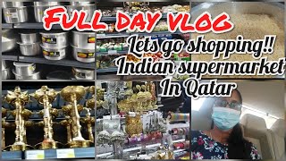 Indian supermarket shopping in QatarFull day vlogTravel with me [upl. by Normi]