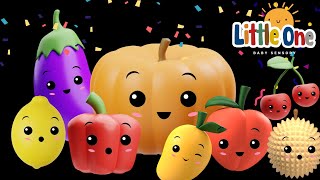 Dancing veggies Dancing fruits CUTE Animation  Baby Sensory video  High Contrast Sensory [upl. by Yenal932]