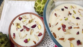 sitafal basundi  sitafal rabdi recipe  Custard apple dessert for diwali [upl. by Llerraf472]