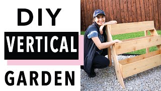 How to Make a Tiered Planter Easy DIY Vertical Garden with FREE Plans  Shirin Askari [upl. by Loziram]