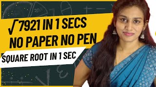 How to Find Square Root in 1 Second  No Paper No Pen  Mental Math Calculation [upl. by Anaujat592]