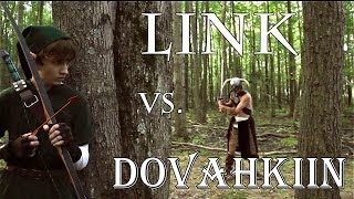 Link Vs Dovahkiin Skyrim  In Real Life  Clash of Characters [upl. by Arfihs]