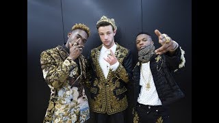 Wizkid amp Tinie Tempah at Dolce amp Gabbana Summer 2019 Men Fashion Show [upl. by Aneehsit306]