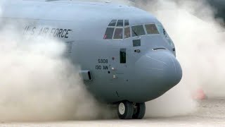 Extreme Aviation C130J30 Super Hercules Aircraft Dirt Runway Takeoffs and Landings [upl. by Aeht]