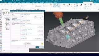 Cylinder Port Head Machining with NX CAM [upl. by Maritsa]