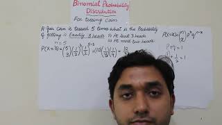 Binomial Probability Distribution for tossing coin by Sir Tanveer [upl. by Cerys]