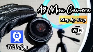 a9 Camera wifi v720 Spy  Guide Camera a9 setup Wireless Tutorial [upl. by Vasti]