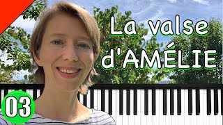 Yann Tiersen  La valse dAmélie  Piano Tutorial 3 [upl. by Elleira]