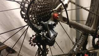 SRAM force 1 rear derailleur not shifting down from lowest gear cog ring [upl. by Prisca]