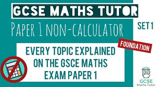 Every Topic on the Paper 1 GCSE Maths Exam May 2023  Foundation  Set 1  Edexcel AQA OCR [upl. by Verada916]