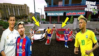 RONALDO VE MESSİ SÜPER PAHALI ARABA PAZARINA GİDİYOR  GTA 5 [upl. by Millie]