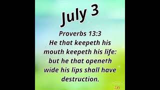 Proverbs 133 keep wisdom life destruction bible faith hope [upl. by Refenej]