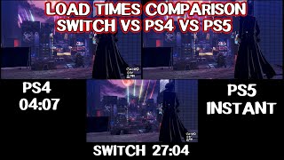 Persona 5 Strikers load times comparison  Switch vs PS4 vs PS5 [upl. by Doughman]