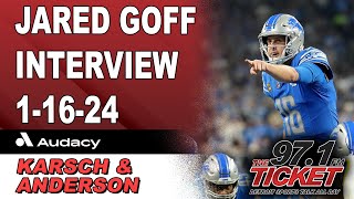 Jared Goff Interview 11624 [upl. by Alrahs]