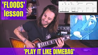 PLAY IT LIKE DIMEBAG LESSON 14  PANTERA FLOODS solo lesson by Attila Voros lev 510 [upl. by Trevah]