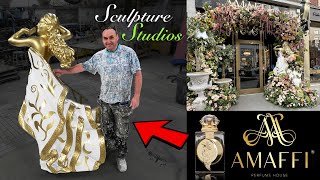 Amaffi Perfume House  Aphrodita Fragrance Goddess Statue  London  by Sculpture Studios [upl. by Blight]