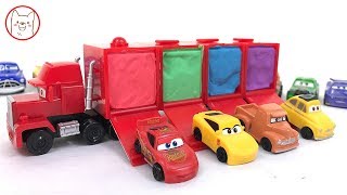 Learning Color Disney Cars Lightning McQueen Mack Truck for kids car toys [upl. by Neerhtak901]