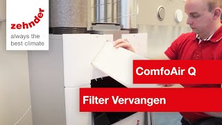 Hoe vervang je het Filter van de ComfoAir Q  Instructievideo  Zehnder Group Nederland [upl. by Keslie432]