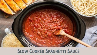 Slow Cooker Spaghetti Sauce [upl. by Kciredohr]