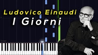 Ludovico Einaudi  I Giorni Synthesia Piano Tutorial [upl. by Yvaht64]