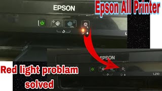 Epson printer red light bling problam solved  Epson paper or color light bling problems [upl. by Aremahs]