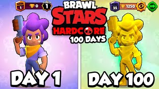 I Survived 100 Days in HARDCORE Brawl Stars… [upl. by Aliehc189]