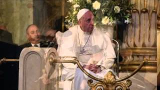 Papa Francesco in visita al Tempio Maggiore di Roma [upl. by Ahsoek532]