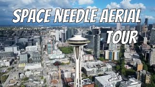 Seattle Skyline Tour  Aerial 4K  360 Degree View  Drone Footage [upl. by Ilsa]