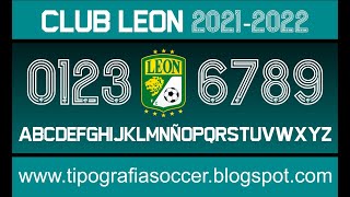 Tipografía Club León 2122 FREE DOWNLOAD [upl. by Walburga]