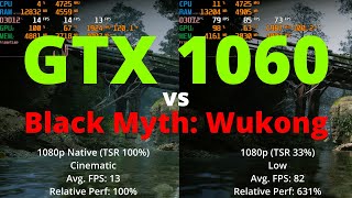 Aging Legend vs UE5 GTX 1060 vs Black Myth Wukong All settings tested [upl. by Yarvis510]