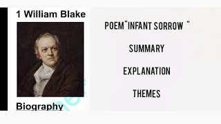 Poem Infant Sorrow by William Blake  Notes  Summary Themes Explanation englishliterature [upl. by Nnyl373]