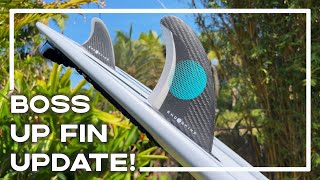 Slater Design Boss Up  FIN UPDATE 🏄‍♂️ Twin Fin Mid Length  Stoked For Travel [upl. by Joleen]