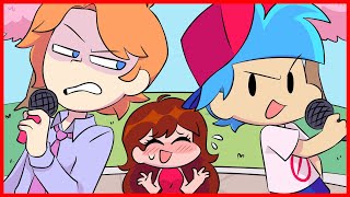 SENPAI VS BOYFRIEND quotRosesquot  Friday Night Funkin Animation [upl. by Nnaoj]