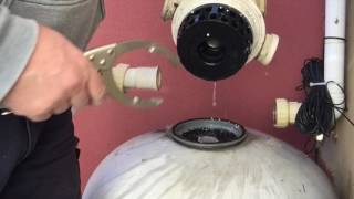 Whats Inside a sand filter We take the valve off and look inside How it works [upl. by Inhoj409]