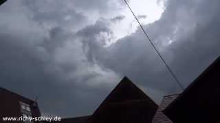 Cumulonimbus Hagel in Reinheim nach der Affenhitze 772015 [upl. by Nare44]