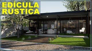 Casa estrutural rustica  ESTILO EDÍCULA  Pra construir no campo [upl. by Aivlis]