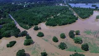 Brazos River flooding in Brazoria Txdrone footage [upl. by Yenaiv]