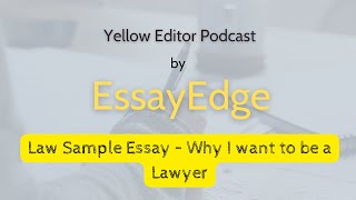 Law Sample Essay — Why I want to be a Lawyer [upl. by Apgar]