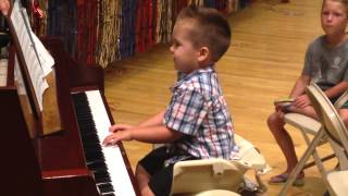 3 year old plays the piano quotStar Spangled Bannerquot [upl. by Fenny294]