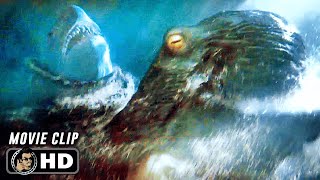 Shark Vs Kraken Fight Scene 2  MEG 2 THE TRENCH 2023 Action Movie CLIP HD [upl. by Ishmul]