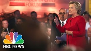 Hillary Clinton Participates In CommanderInChief Forum Full  NBC News [upl. by Ahteres]