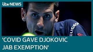 Australian Open Novak Djokovics lawyers say Covid infection gave him vaccine exemption  ITV News [upl. by Yerffeg26]