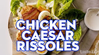 How to make Chicken Caesar rissoles  tastecomau [upl. by Acinorehs]