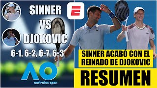 Novak Djokovic vs Jannik Sinner  RESUMEN HIGHLIGHTS Semifinales  Australian Open 2024 [upl. by Ralaigh]