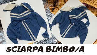 Sciarpa ai ferri per bimboa morbidissima e facilissima da fare Scarf Knitted [upl. by Dorlisa186]