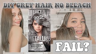 GOT2B DUSTY SILVER on LIGHT BROWN HAIR  Did it work LyndzyVLOG [upl. by Pam]