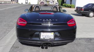 Porsche 981 Boxster S w Armytrix Performance Valvetronic Exhaust  Loud Revs Flyby [upl. by Yelhs]