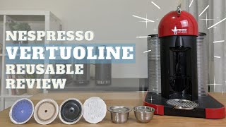 WATCH THIS BEFORE PURCHASE Nespresso reusable capsules and lids  Review amp Comparison Vertuoline [upl. by Eliath]